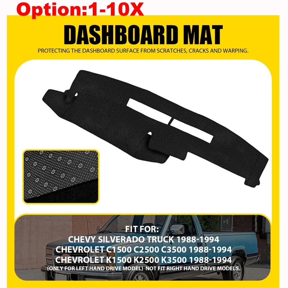 Dash Cover Mat For Chevrolet C1500 C2500 C3500 1988-1994 Cars Dashboard Pad - Image 1 of 4