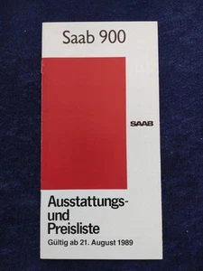 Saab 900 Preisliste 8.1989 - Picture 1 of 1