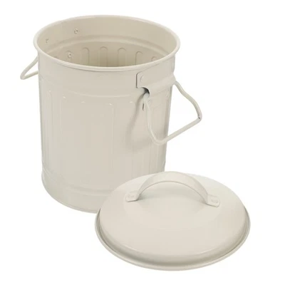  Blecheimer Mit Deckel Mistkübel Klein Abfallkorb Winziger Müll Kann - Bild 1 von 4