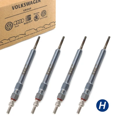 4x ORIGINAL VW Glühkerzen 4,4V für AUDI A1-A8 SEAT SKODA VW Caddy Golf 6 7 8 - Image 1 of 2