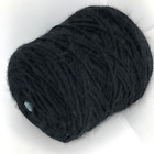 Black Bulky Alpaca Wool Blend Yarn On Cone Per 300G / 0.66Lb For Crafts