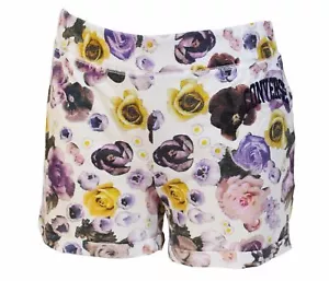 PANTALONCINI DONNA CONVERSE FIORI TG. M SHORT WOMAN shorts 6SD555 FLOWER BIANCO - Foto 1 di 2