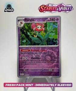 Jinete Pokémon Holo Inverso Florges 093/198: Base Escarlata y Violeta NUEVO COMO NUEVO 🙂 - Imagen 1 de 2