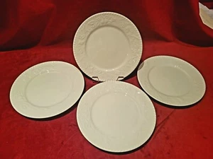 "White Christmas" Salad Plates. by Sango. 7 5/8" Diameter. #8848. Set Of 4. - Picture 1 of 3