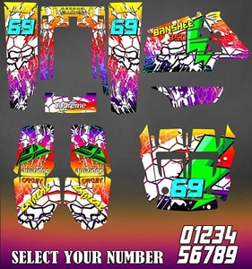 Yamaha Banshee 350 full graphics kit stickers decals atv - Imagen 1 de 1