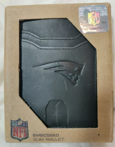 New England Patriots Leather Front Pocket Slim Wallet / Card ID holder. NEW! Cover