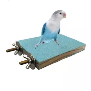 Wooden Parrot Perch Bird Platform Parrot Station Board Bird Paw Grinding Board - Picture 1 of 12