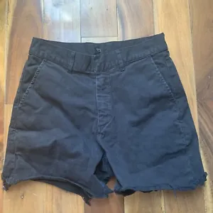 John Galt Brandy Melville Black Chino Cut Off Shorts, size S - Picture 1 of 7