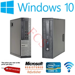 Dell /HP i5 4th Gen Quad Desktop SFF 16GB RAM SSD / HDD Windows 10 PC Computer - Picture 1 of 6