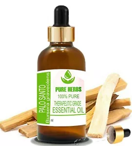 Pure Herbs Palo Santo 100% Pure & Natural Bursera Graveolens Essential Oil - Foto 1 di 11