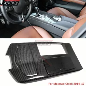 Real Carbon Console Shifter Panel Kit For Maserati Ghibli S Q4 2014 2015 16-2017 - Picture 1 of 9