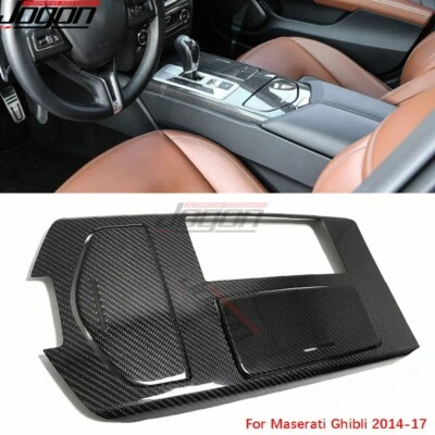 Kit de panel de cambio de consola de carbono real para Maserati Ghibli S Q4 2014 2015 16-2017 Foto 1 de 4