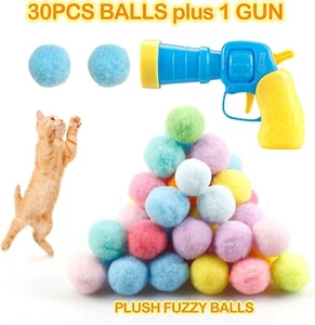31Pcs Cat Ball Toy Launcher Gun, Cat Balls Fetch Toy - Picture 1 of 7