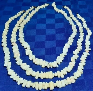 Lotto 3 Collane in Corallo Bianco Gioielli di Minerale Organico Naturale 200gr - Foto 1 di 10