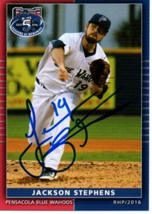 Jackson Stephens 2016 Pensacola Blue Wahoos Signed Card - Picture 1 of 1