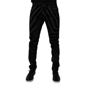 DOLCE & GABBANA Jeans Black Green Stripes Cotton Skinny Denim IT48/W34/M 1200usd - Picture 1 of 6