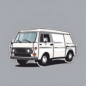 Old White Van sticker 3x3" ~ - Picture 1 of 1