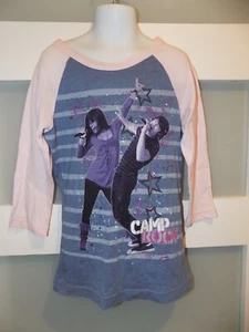 DISNEY CAMP ROCK BLUE/PINK  LS SHIRT SIZE L (10/12) GIRL'S - Picture 1 of 3