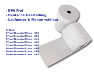 Thermorollen Bonrollen Kassenrollen EC Cash 10-200 Rollen - Bild 1 von 10