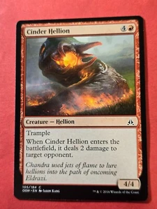 2016 Magic The Gathering Oath of the Gatewatch #105 Cinder Hellion, C, NF, cd1 - Picture 1 of 3