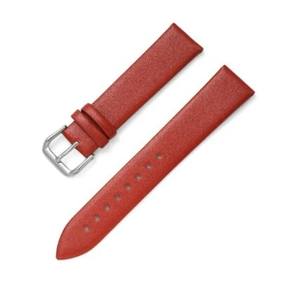 Watch Strap 8mm 10-16mm 17 18 19 20mm 21 22mm Ultra Thin Flat Leather Watch Band - Image 1 of 4