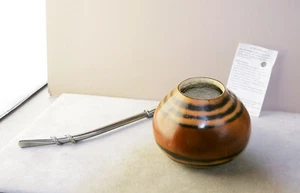 La Bombilla Yerba Tee Argentinien dekoriert Kürbis Gefäß Strohhalm & Anleitung - Bild 1 von 9