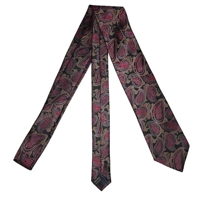 Corbata de diseñador Joseph Abboud para hombre seda cachemira multicolor 64x3 nueva sin etiquetas Foto 1 de 4