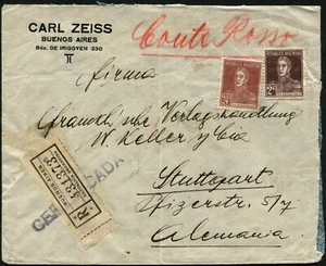Argentina Buenos Aires Cubierta Registrada a Alemania 1929 América Latina Franqueo - Imagen 1 de 2