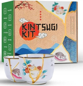 KINTSUGI REPAIR KIT Powder Glue Pottery Ceramic Starter Beginners 3 Gold Glues - Picture 1 of 4