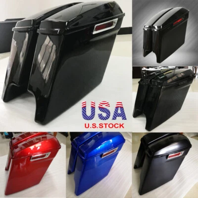 5" Stretched  Saddlebags For Harley Electra Street Glide Road King Glide 2014-Up - Imagem 1 de 4