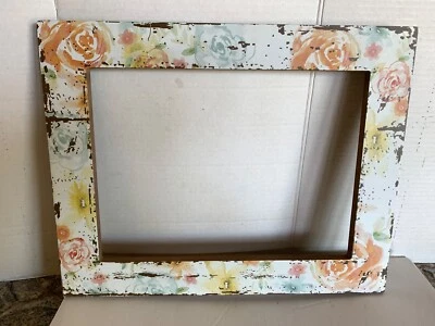 Marco de fotos lavado blanco de colección rosas pastel decoración artista campo granero boda Foto 1 de 4