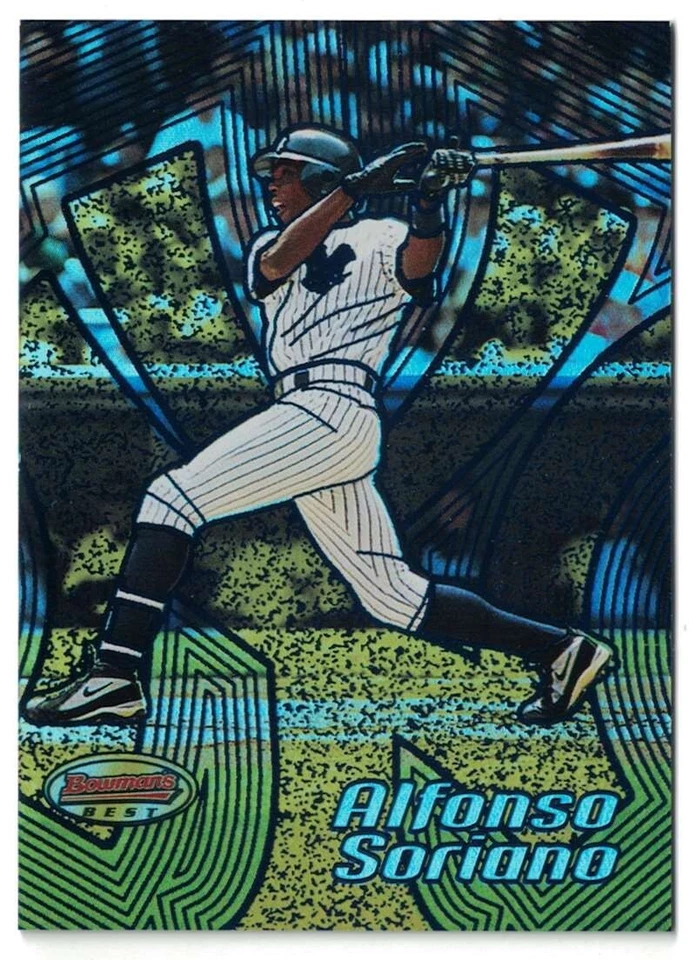 2002 Bowman's Best Blue #12 Alfonso Soriano New York Yankees #'d/300 - Image 1 of 2