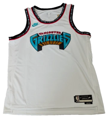 Nike Memphis Grizzlies 24/25 Hardwood Classics Swingman Jersey Mens 2XL 56 White - Image 1 of 4