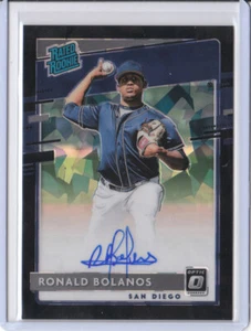 Donruss Optic Black Cracked Ice 2020 automático #RB Ronald Bolaños Padres 25/25 - Imagen 1 de 2