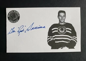 Red Sullivan signed Chicago Blackhawks hockey index card 1929-2019 - Picture 1 of 1