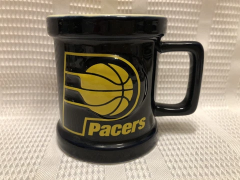 Indiana Pacers Navy/Yellow 3-D Logo Collector Mug Cover