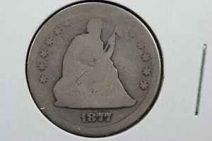 1877 Seated Liberty Quarter 1V8P - Picture 1 of 3