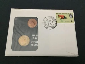 BRITISH HONDURAS NUMISBRIEF 1966 COIN COVER RARE!! - Picture 1 of 2