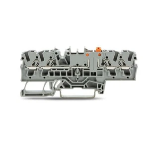 A● 10pcs WAGO 2002-1871 4-Conductor Disconnect Terminal Block 5.2mm Wide Gray ​N - Imagen 1 de 5