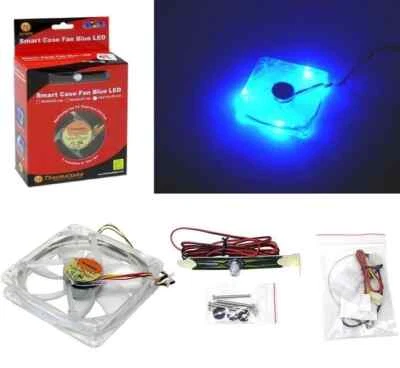 Thermaltake Smart Case Fan Blue LED 120mm Temperature Setting Silent Thermostat - Image 1 of 3