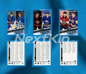2020-21 Upper Deck Series 1, 2 + Extended YOUNG GUNS CHECKLISTS Lot of 3