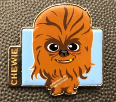 Disney pin 111138 Chewie Chewbacca Star Wars wookie cutie cute big head *2 - Image 1 of 4