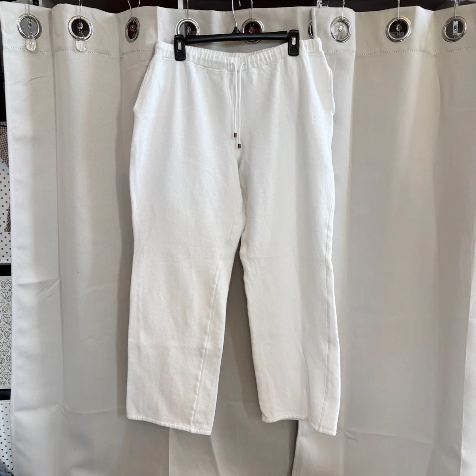 Pantalones de salón deportivos Escada talla XL blancos bolsillos de lana silenciosos logotipo de lujo 18836 Foto 1 de 4