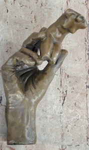 La famosa creación de Auguste Rodin - La mano de Dios arte de estatua de bronce genuino sin precio base - Imagen 1 de 10