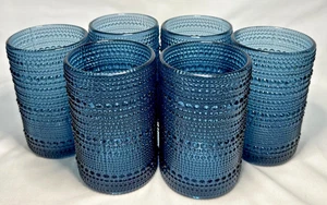 Set of 6 Fortessa 16 oz. Cornflower Blue Jupiter Series Iced Beverage Glasses - Picture 1 of 9