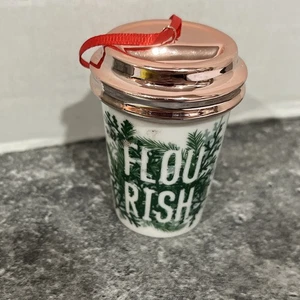 Starbucks Christmas Tree Holiday 2017 Ornament Flourish Cup 2.5" - Picture 1 of 3