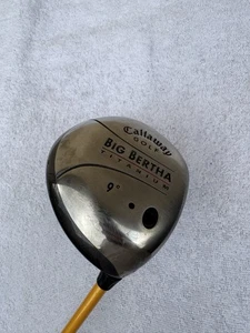 MENS CALLAWAY BIG BERTHA TITANIUM DRIVER 9 LOFT FIRM STIFF FLEX GOLF CLUB - Picture 1 of 5