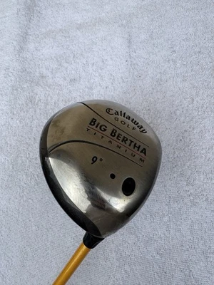 MENS CALLAWAY BIG BERTHA TITANIUM DRIVER 9 LOFT FIRM STIFF FLEX GOLF CLUB - Image 1 of 4