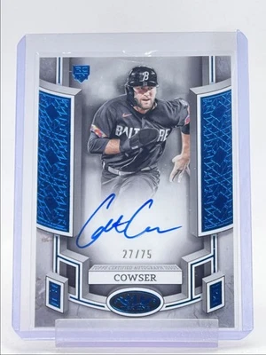 COLTON COWSER 2024 TOPPS TIER ONE BREAK OUT ROOKIE BLUE FOIL RC AUTO /75 Q5680 - Image 1 of 2