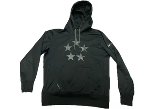 VTG Nike Therma Fit Men’s Pull Over Grey Stars Hoodie EUC Large - Picture 1 of 8
